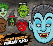 Printable Monster Masks